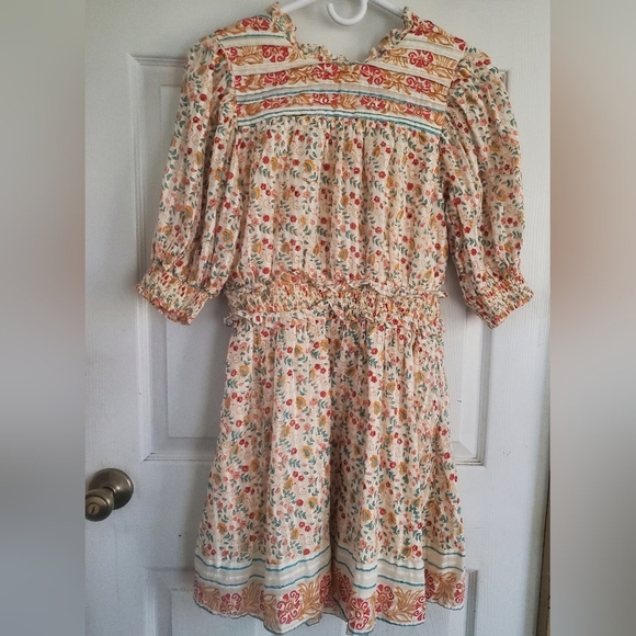 Cleobella Dallas Mini Carnation All Over Print Dress With Open Back, Size Medium - Picture 4 of 14